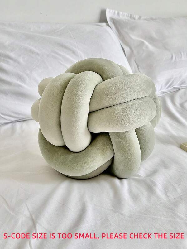 1pc Solid Color Versatile Double Strand Octagonal Ball Decorative Cushion, Sofa, Coffee Table, Bedroom Decor